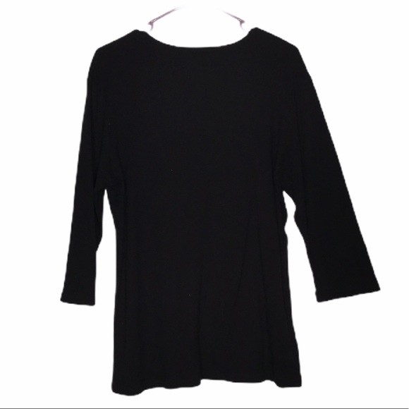 Chris’s Stuff Black Beaded Long Sleeve- Size XXL - Picture 3 of 4